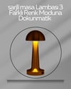Usb Şarjlı Dokunmatik Led Masa Lambası – 3 Renk Modu & Dimmer