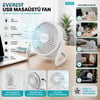 USB Şarjlı Masaüstü Fan 14.5x14.1 cm PVC Gövde