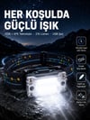 Usb Şarjlı Mini Led Kafa Feneri 50m Odak 150m Geniş Aydınlatma Yeni Nesil
