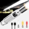 USB Şarjlı Zoom El Feneri - 6 Modlu (Kamp & Çok Amaçlı)
