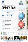 Vothoon Çift Başlıklı Sprey Fan Nemlendirici Ve Renkli Led Işıklı Beyaz
