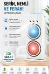 Vothoon Çift Başlıklı Sprey Fan Nemlendirici Ve Renkli Led Işıklı Beyaz