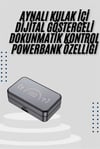 Yeni Nesil Kablosuz Kulaklık Aynalı Powerbank Özellikli Bluetooth Bağlantılı Dijital Göstergeli