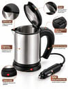 Yolculuk Ve Seyahat İçin 12v Araç Uyumlu Paslanmaz Çelik Elektrikli Su Isıtıcı Kettle