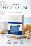 Moon Angel Süngerli Sabun Doğal Güzellik Atlantic Ocean Extract Vücut SabunuMoon Angel