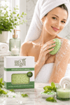 Moon Angel Süngerli Sabun Doğal Güzellik Menthol Extract Vücut Sabunu Moon Angel