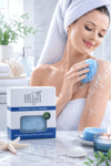 Moon Angel Süngerli Sabun Doğal Güzellik Atlantic Ocean Extract Vücut SabunuMoon Angel