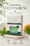 Moon Angel Süngerli Sabun Doğal Güzellik Menthol Extract Vücut Sabunu Moon Angel