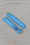 2 Adet F-35 A Remove Before Flight Yazili Mavi Beyaz Nakis İslemeli Bez Anahtarlik