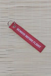 F-35a Remove Before Flight Joint Strike Fighter Yazili Kirmizi Beyaz Nakis İslemeli Bez Anahtarlik