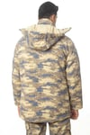 Hava Kuvvetleri Yeni Kamuflaj Renkli Uzun Kollu Sapkali Fermuarli Airsoft Parka Mont Kaban