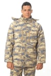 Hava Kuvvetleri Yeni Kamuflaj Renkli Uzun Kollu Sapkali Fermuarli Airsoft Parka Mont Kaban
