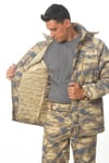 Hava Kuvvetleri Yeni Kamuflaj Renkli Uzun Kollu Sapkali Fermuarli Airsoft Parka Mont Kaban