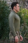 Kara Kuvvetleri Haki Renkli Uzun Kollu Ceyrek Fermuarli Esnek İc Katman Operasyon Taktik Combat Sweatshirt
