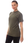 Kisa Kollu Sedef Yesili Renkli Yuvarlak Yakali Microfiber Nano Thermal İclik Tisort
