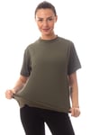 Kisa Kollu Sedef Yesili Renkli Yuvarlak Yakali Microfiber Nano Thermal İclik Tisort