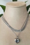 Orme Cift Silver Zincirli Kalp Tasarim Gumus Renkli Kaliteli Paslanmaz Celik Kolye Stainless Stell