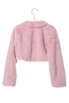 Pembe Renkli Uzun Kollu Pamuklu Kiz Cocuk Bolero Yelek
