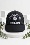 Siyah Renkli Yazlik Fileli Cevik Kuvvet Ozel Tim Polis Sapka Kep
