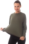 Uzun Kollu Sedef Yesili Renkli Yuvarlak Yakali Microfiber Nano Thermal İclik Tisort