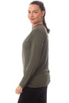 Uzun Kollu Sedef Yesili Renkli Yuvarlak Yakali Microfiber Nano Thermal İclik Tisort