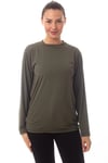 Uzun Kollu Sedef Yesili Renkli Yuvarlak Yakali Microfiber Nano Thermal İclik Tisort