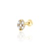 Baget taş oval tragus piercing