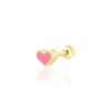 Mineli pembe kalp tragus piercing