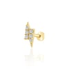 şimşek taşlı helix tragus piercing