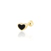 Siyah mineli kalp tragus piercing