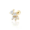 Tasarım baget taşlı tragus piercing