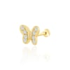 Taşlı kelebek model tragus piercing