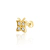 Taşlı kelebek tragus piercing