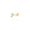 Tek baget taşlı tragus piercing