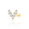 v model baget tragus piercing