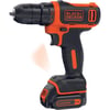 Black & Decker BDCDD12BAFC-QW 10.8V Şarjlı Matkap Vidalama – 1.5Ah Li-Ion, Taşıma Çantalı, 100 Parça Aksesuar Seti