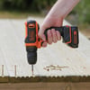 Black & Decker BDCDD12BAFC-QW 10.8V Şarjlı Matkap Vidalama – 1.5Ah Li-Ion, Taşıma Çantalı, 100 Parça Aksesuar Seti