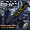El Tipi Metal Dedektörü | Üst Arama Dedektörü | Şarj Adaptörü ve Pil Dahil