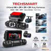 TECHSMART 4 Kanal Araç Kamerası 4K + 2K Yan Kameralı | WiFi GPS ADAS BSD Gece Görüş Dashcam