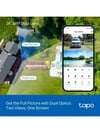 TP-Link Tapo C545D-128GB 2K Çift Lensli Dış Mekân Güvenlik Kamerası | Telefoto Lens | 360° Dönüş | Yapay Zekâ Takip Gece Görüşü | IP66 |  Wi-Fi | 2 Yönlü Ses | 128 GB microSD Kart Dahil