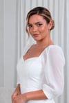 Beyaz İnceli Beyaz Elbise 2516