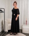 Düşük Kol Şifon Abiye 2526