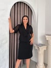 Kısa Kol Sallantı Taşlı Elbise