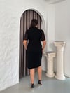 Kısa Kol Sallantı Taşlı Elbise