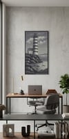 60x120 dik siyah beyaz manzara