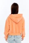 Kadın Somon Kapüşonlu Içi Pamuklu Oversize Basic Sweatshirt