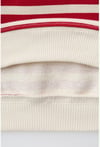 Çilek Nakış Çizgili Sweatshirt