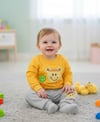 Erkek Bebek TakımErkek Bebek Tenis Temalı Smiley Nakışlı Alt & Üst Takım Sarı