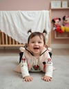 Kız Bebek Minnie Mouse Temalı Yelekli Takım Kırmızı