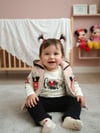 Kız Bebek Minnie Mouse Temalı Yelekli Takım Kırmızı